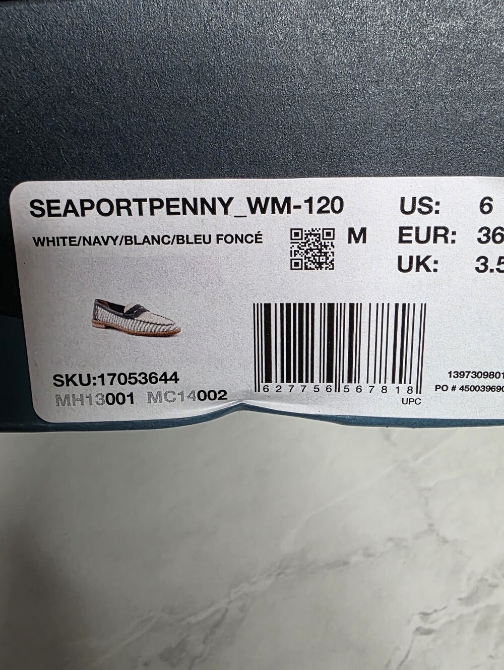 NEW Sperry Port Driving Moccasin In White Size 6‎ With Box - Picture 6 of 7